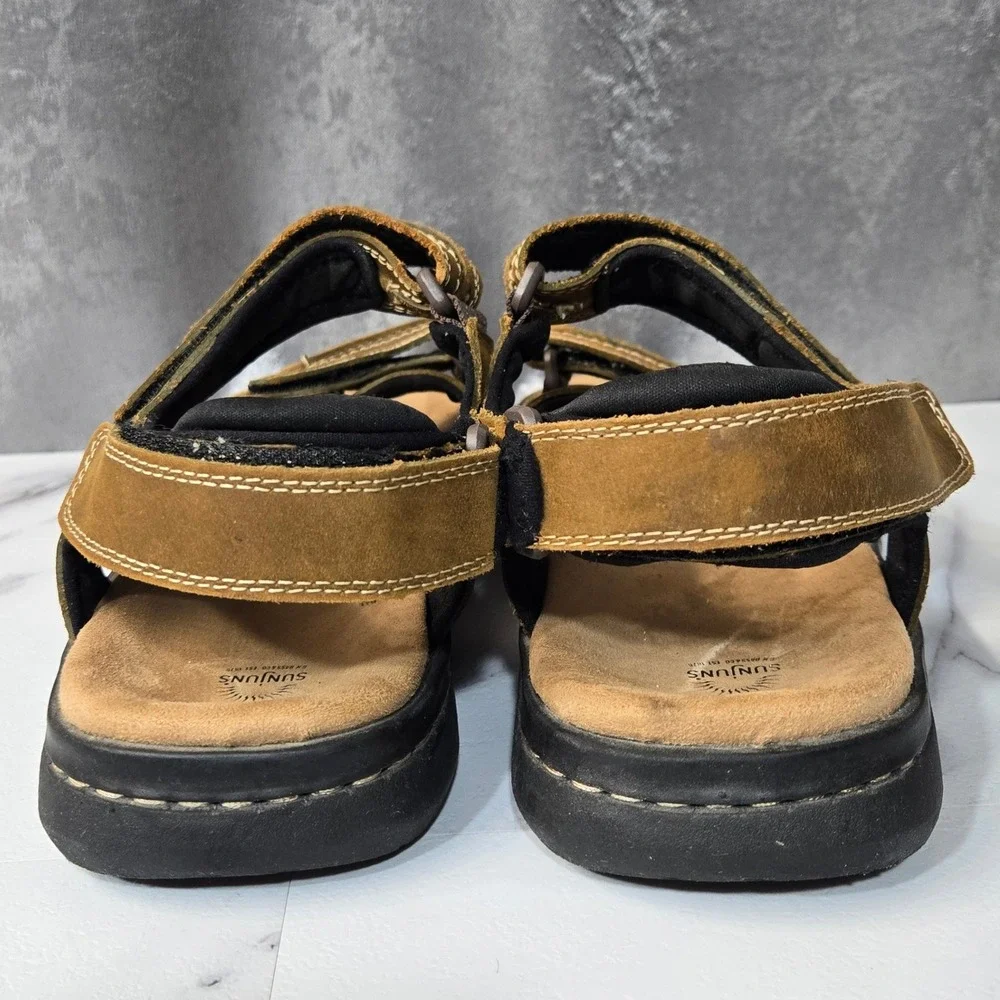 GH Bass Sunjuns Orlando Sandals Mens 13M Brown Leather Fisherman Casual Strappy